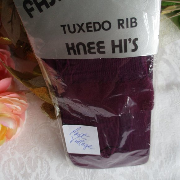 TUXEDO RIB KNEE HI – VINTAGE - NEW - Picture 9 of 9